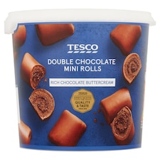 Tesco Double Chocolate Mini Rolls 295g thumbnail 2