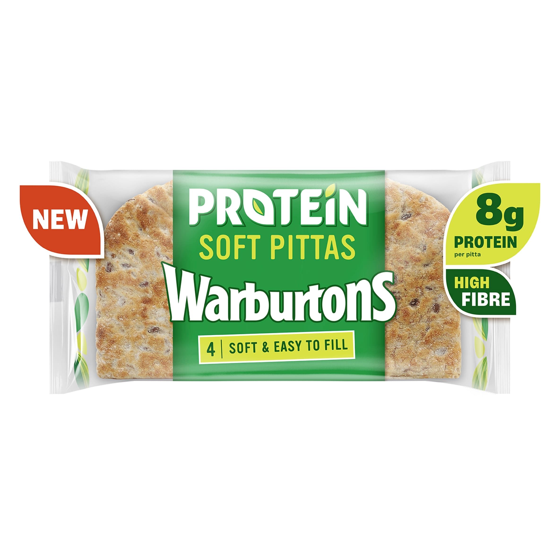 Warburtons Protein Soft Pittas 4 Pack thumbnail 2