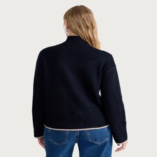 F&F Sequin Christmas Tree Jumper in Navy thumbnail 3