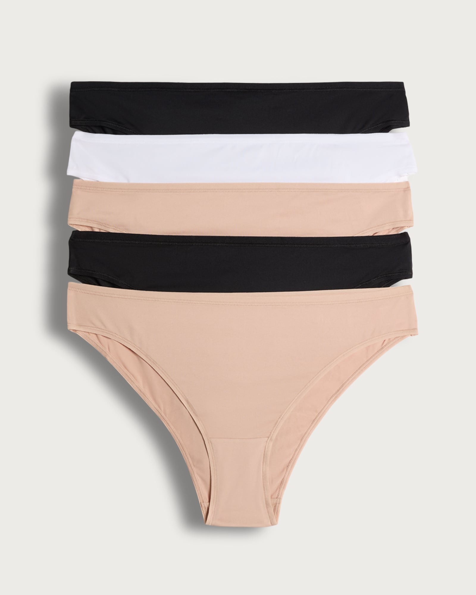 F&F 5-Pack Microfibre No VPL Brazilian Knickers in Black