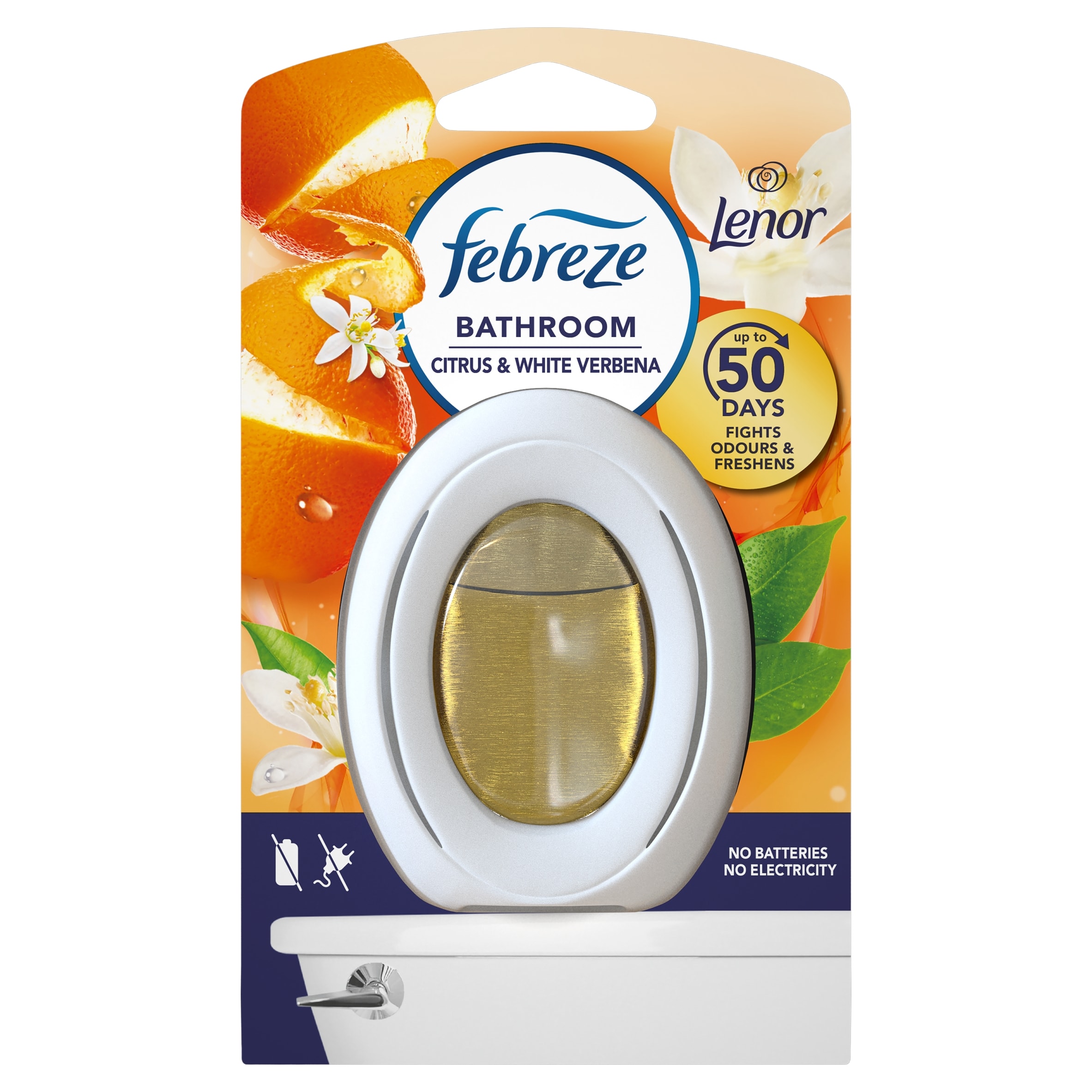 Febreze Bathroom Air Freshener Lenor Citrus & White Verbena 7.5ml