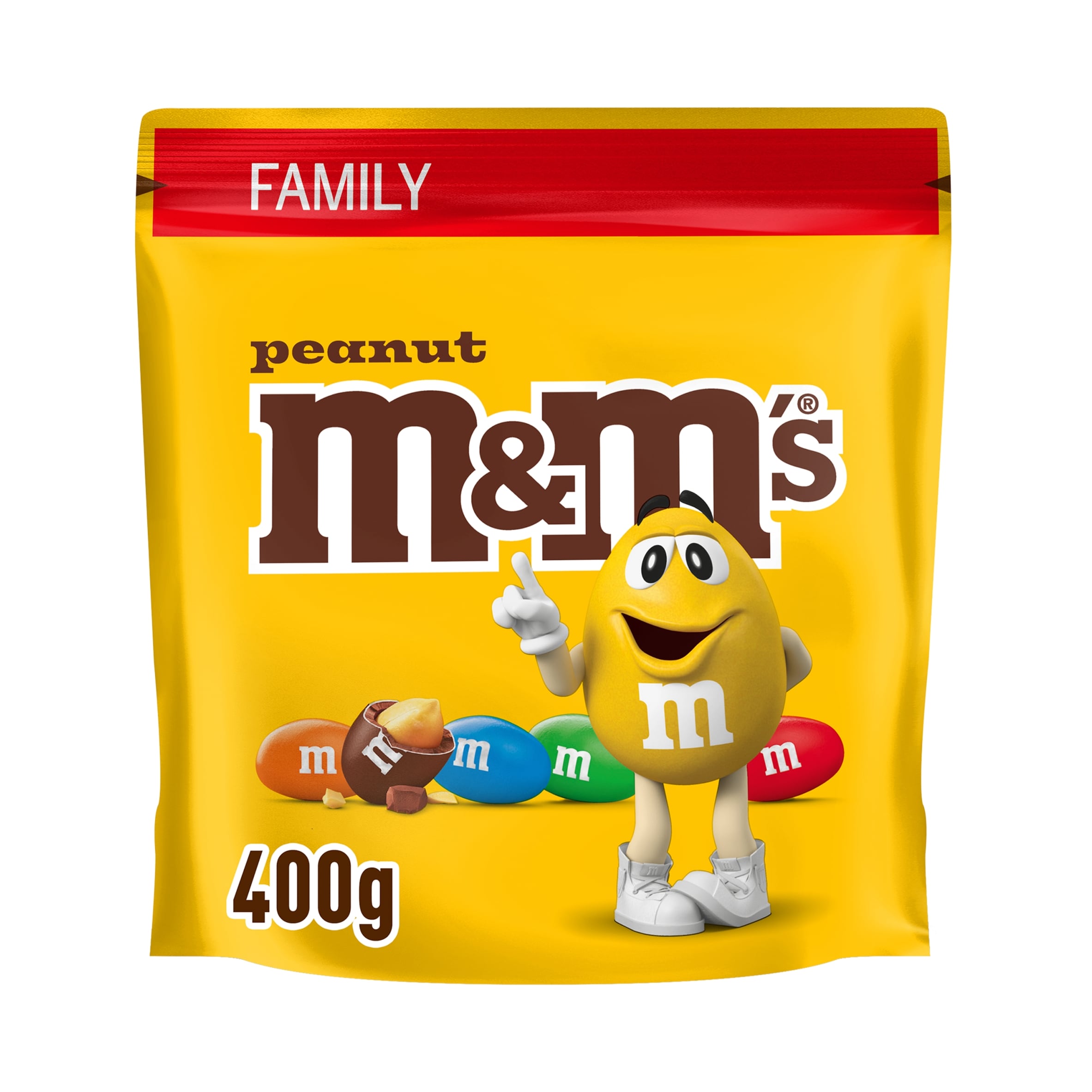 M&M's Peanut & Milk Chocolate Family Pouch 400g