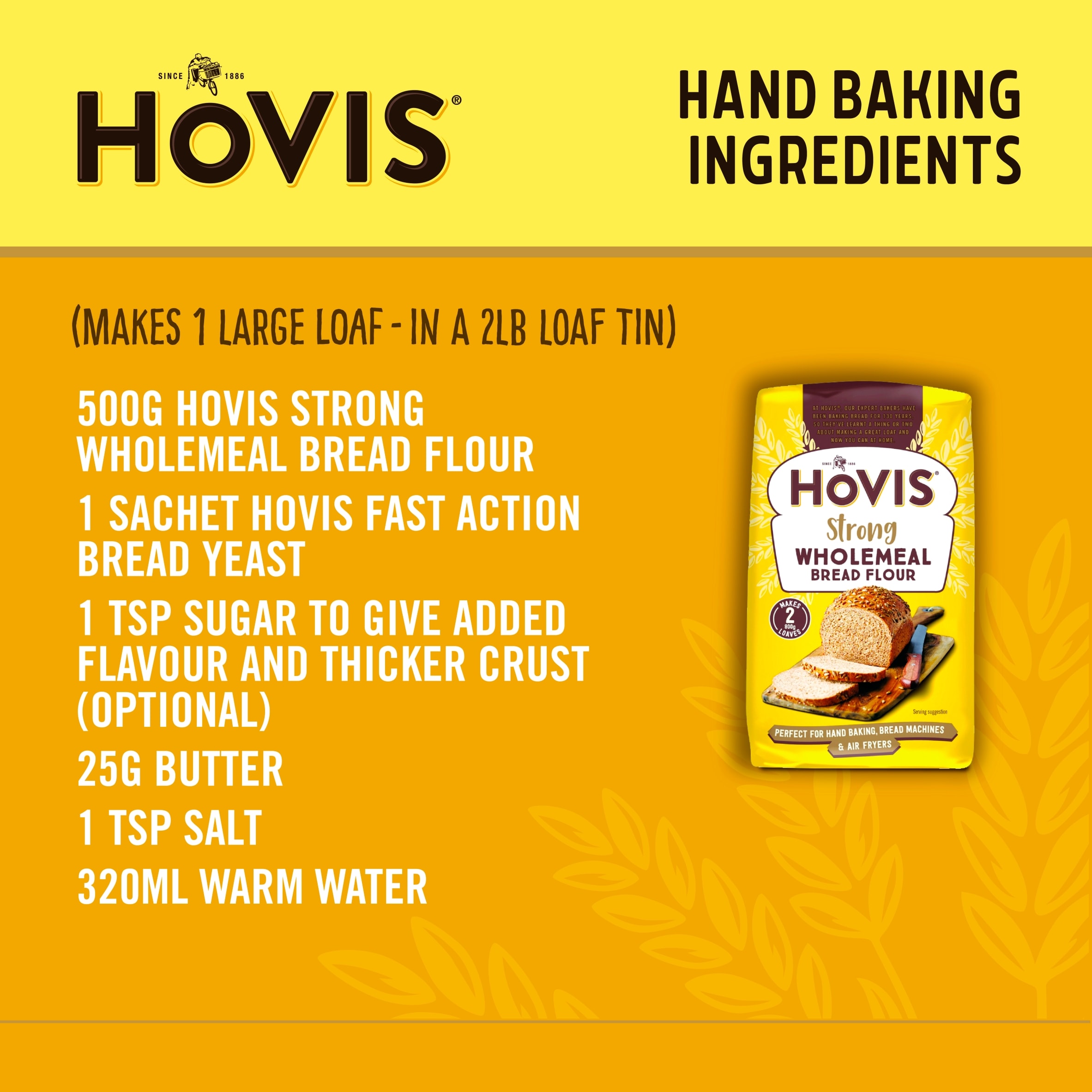 Hovis Baking Strong Wholemeal Bread Flour 1kg thumbnail 3