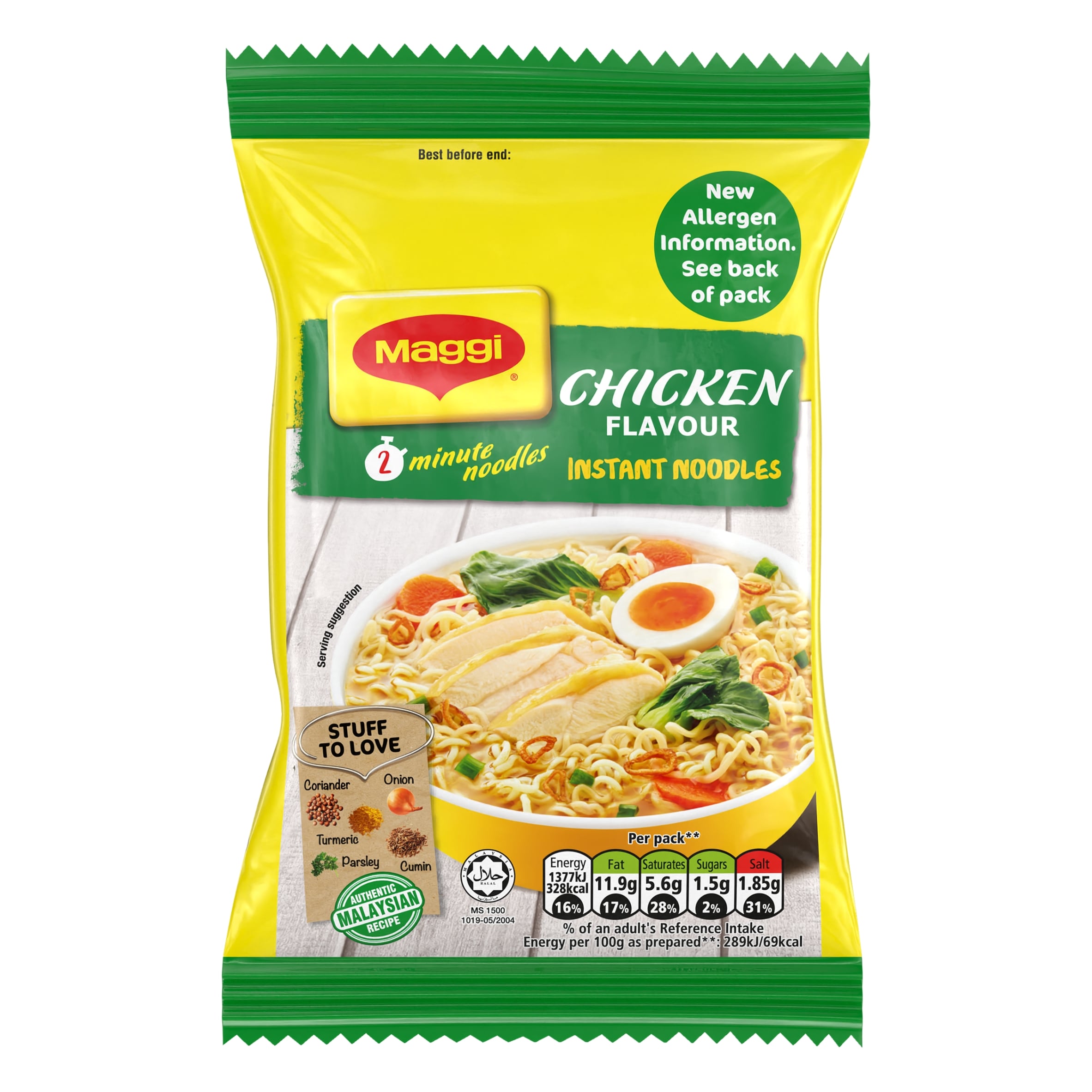 Maggi 2-Minute Instant Noodles - Chicken Flavour 5 x 74g thumbnail 3