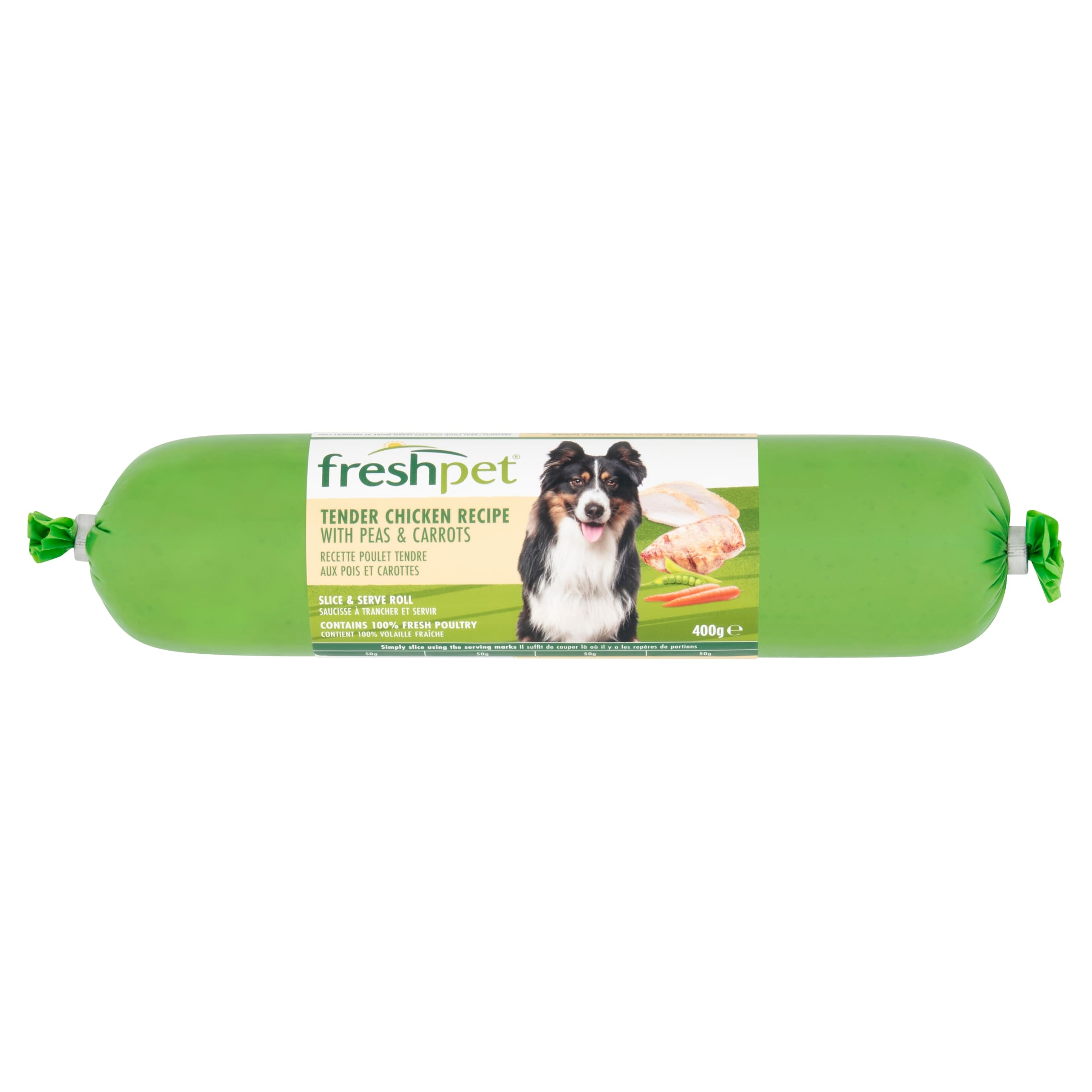 Freshpet Tender Chicken with Peas & Carrots Fresh Dog Food Roll 400g