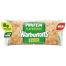 Warburtons Protein Flatbreads 4 Pack Sliced thumbnail 2