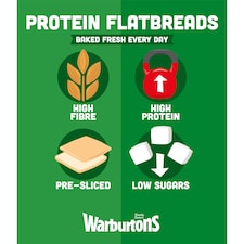 Warburtons Protein Flatbreads 4 Pack Sliced thumbnail 3