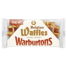 Warburtons Belgian Waffles with Pearl Sugar 4 pack