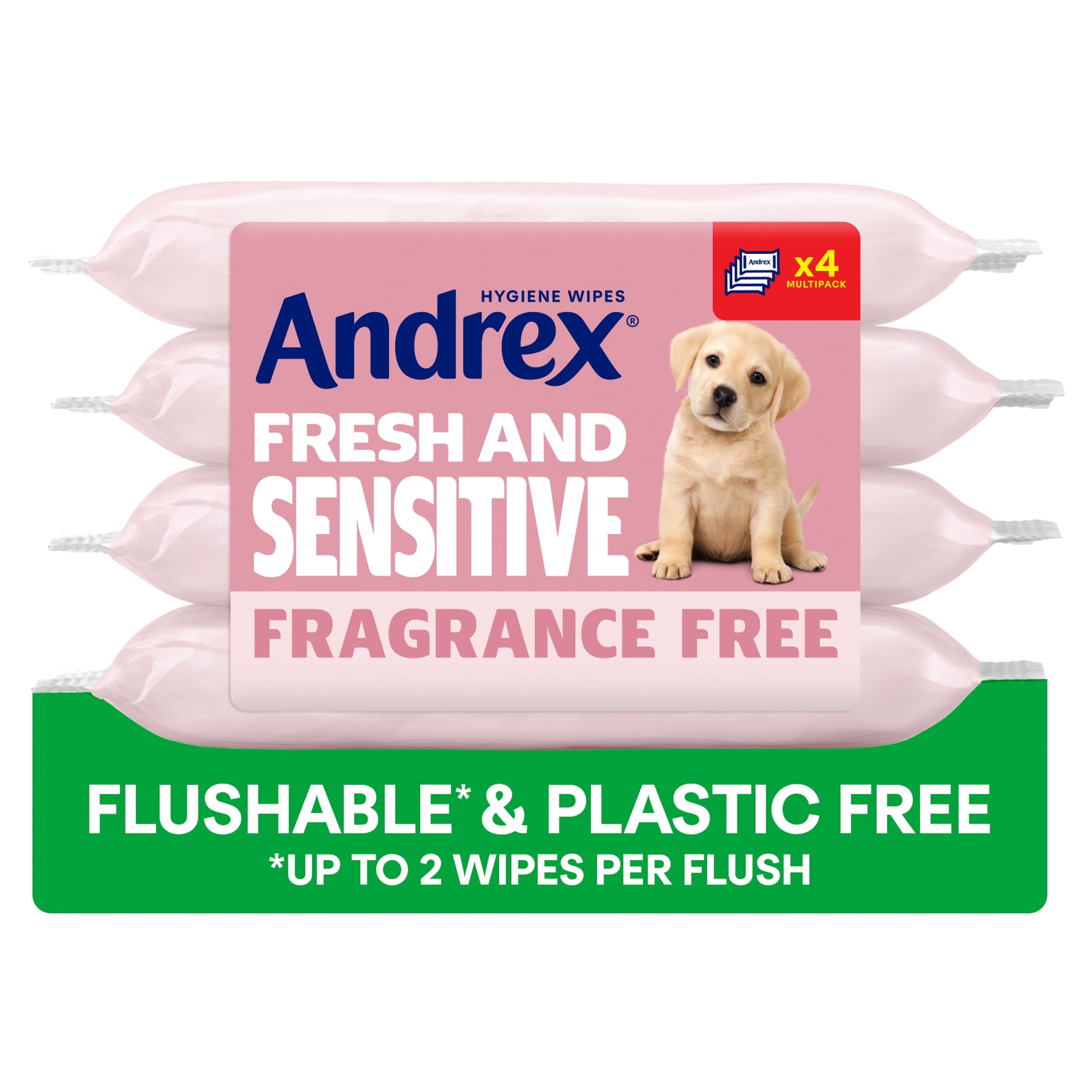 Andrex Fresh & Sensitive Moist Toilet Tissue Flushable* 30x4 Hygiene wipes 