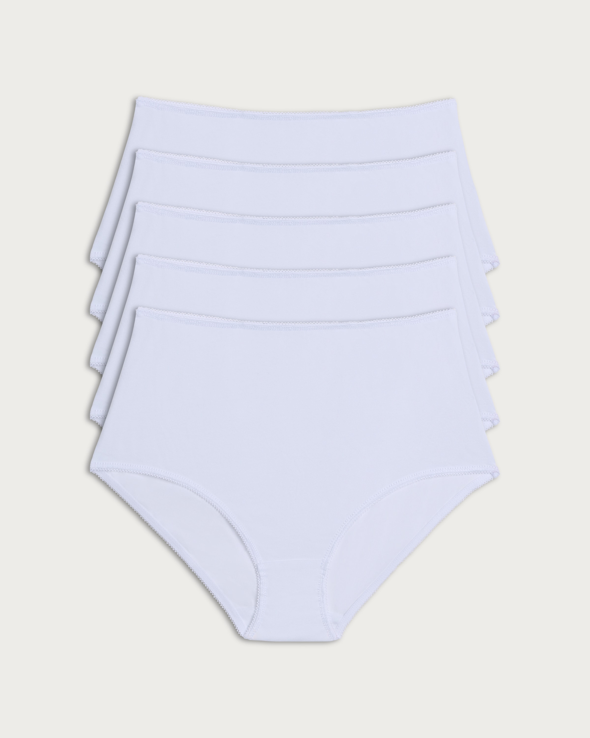 F&F 5-Pack Cotton Rich Full Brief Knickers in White thumbnail 2