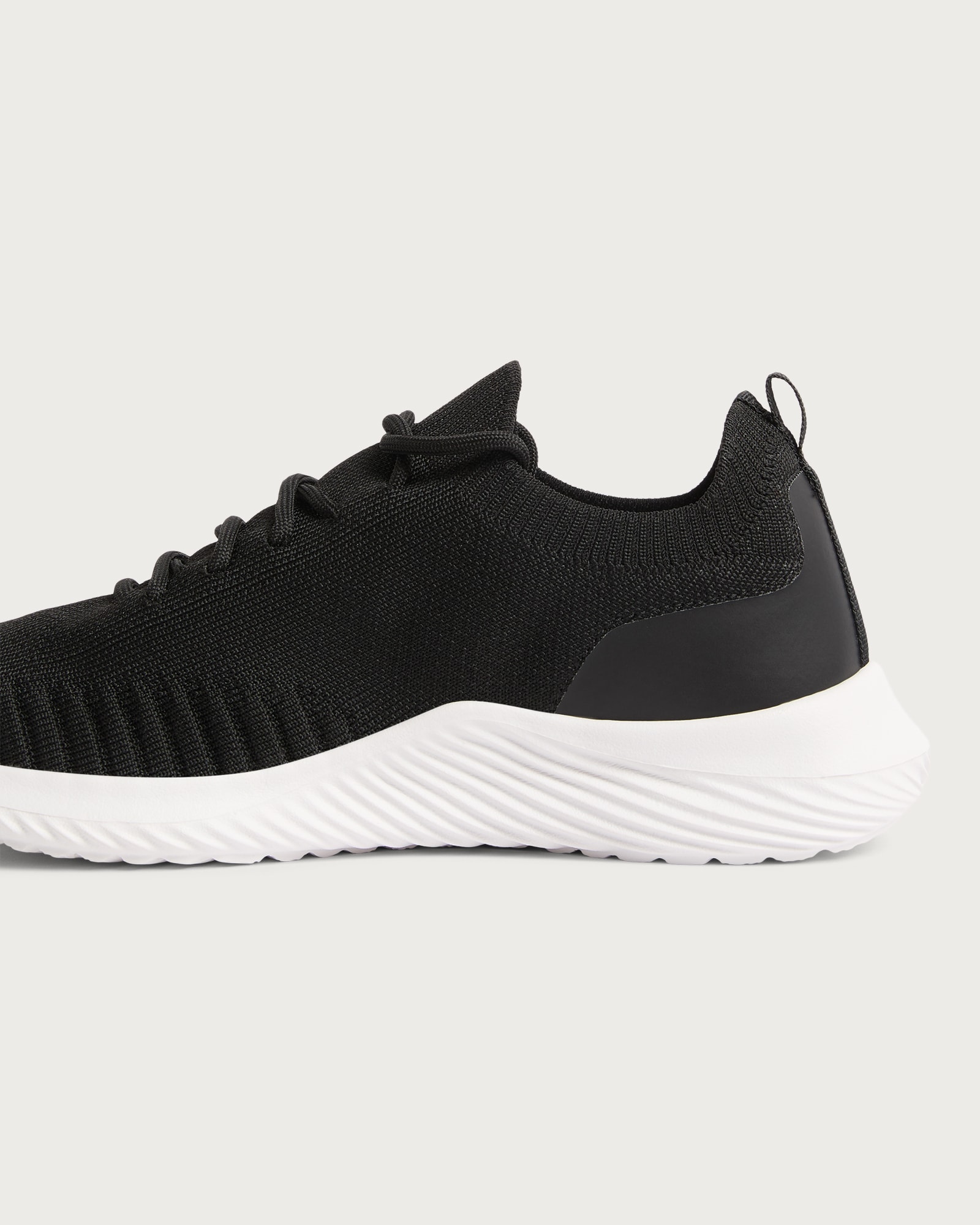 F&F Knitted Lace-Up Trainers in Black thumbnail 3
