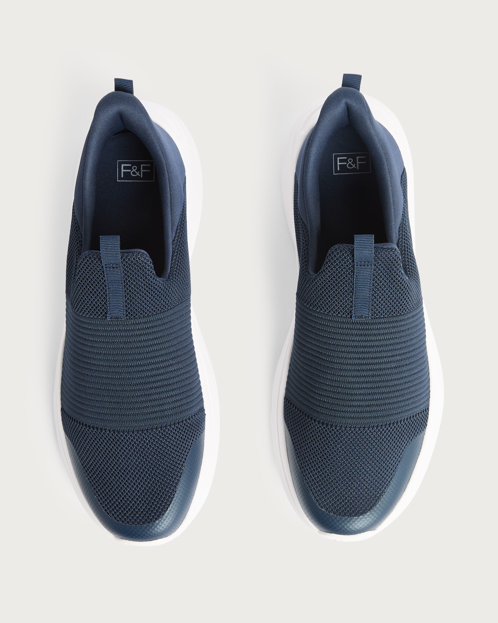 F&F Knitted Slip-On Trainers in Navy thumbnail 2