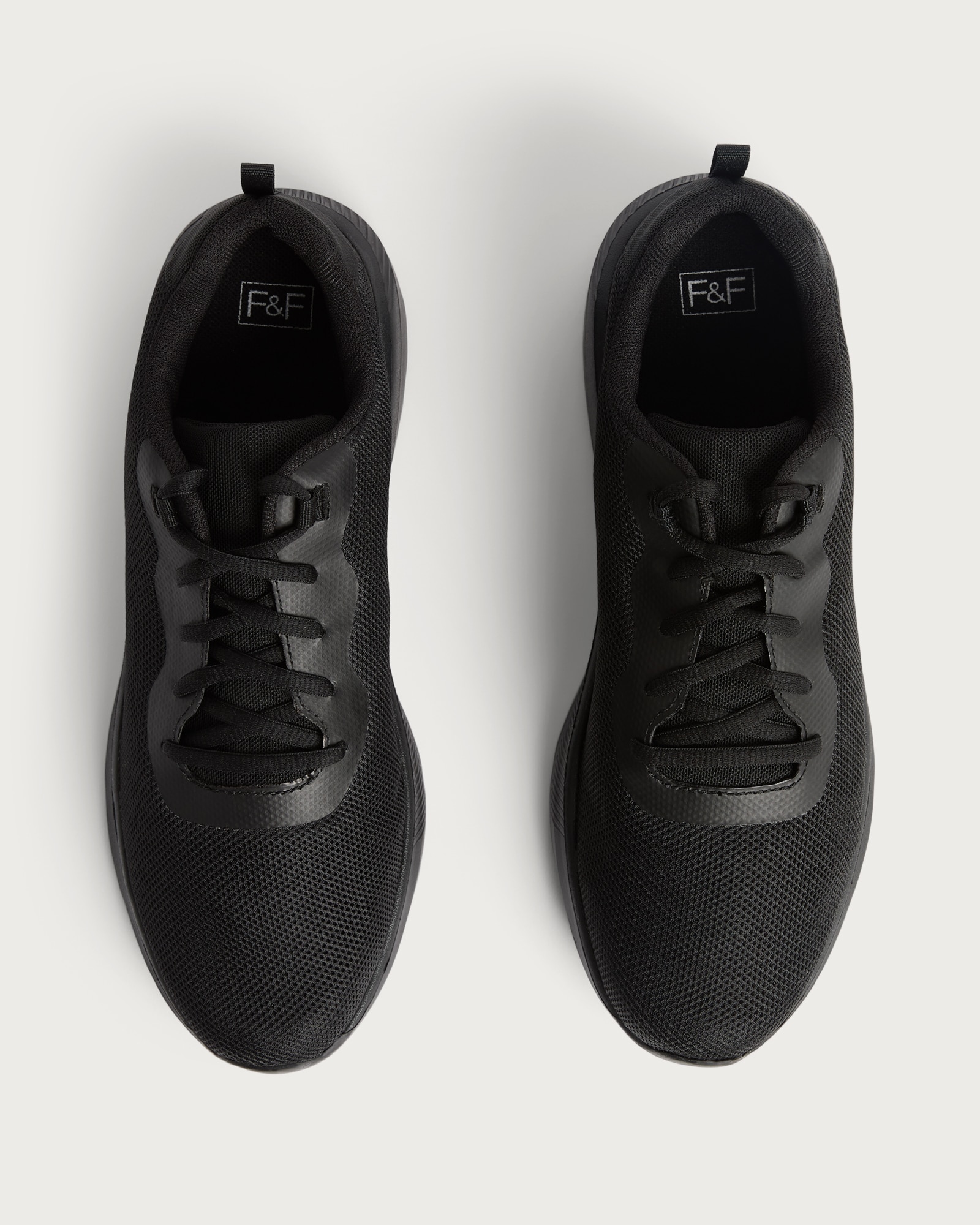 F&F Mesh Lace-Up Trainers in Black thumbnail 2