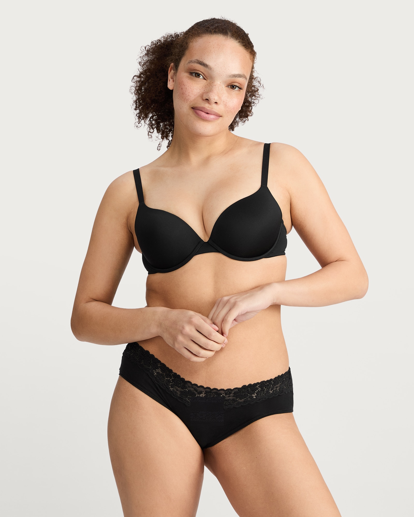 F&F 5-Pack Cotton Rich Short Lace Trim Knickers in Multi thumbnail 2