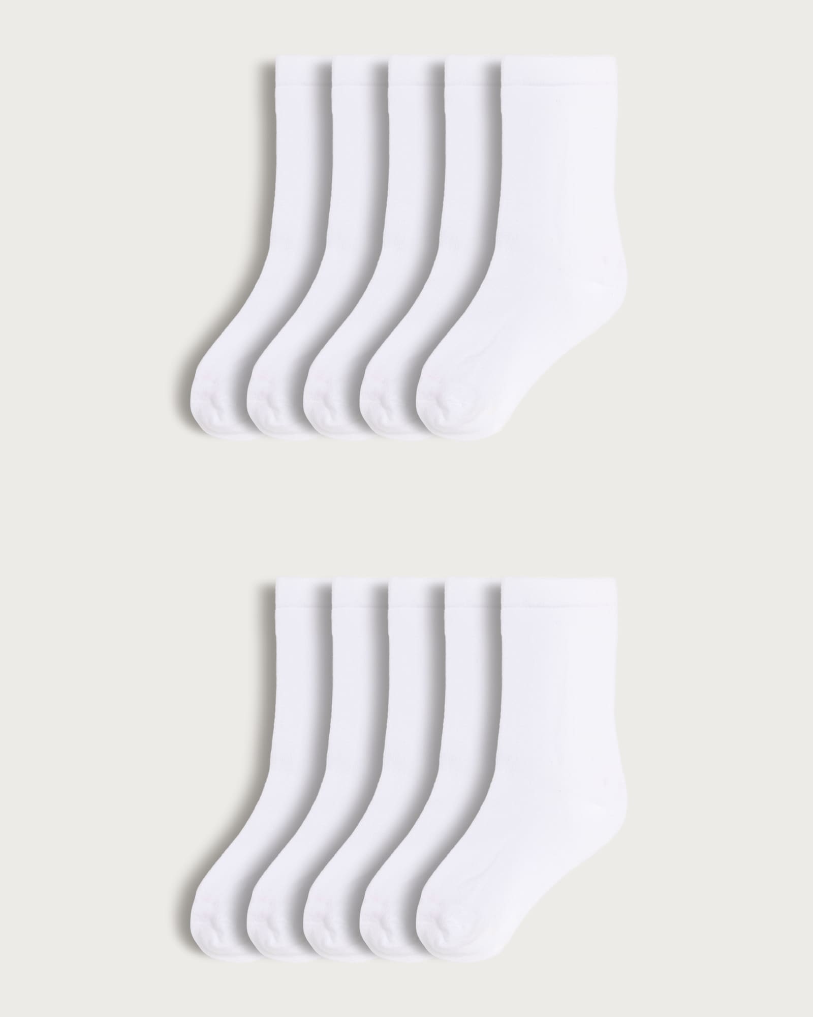 F&F 10-Pack Cotton Rich Ankle Socks in White