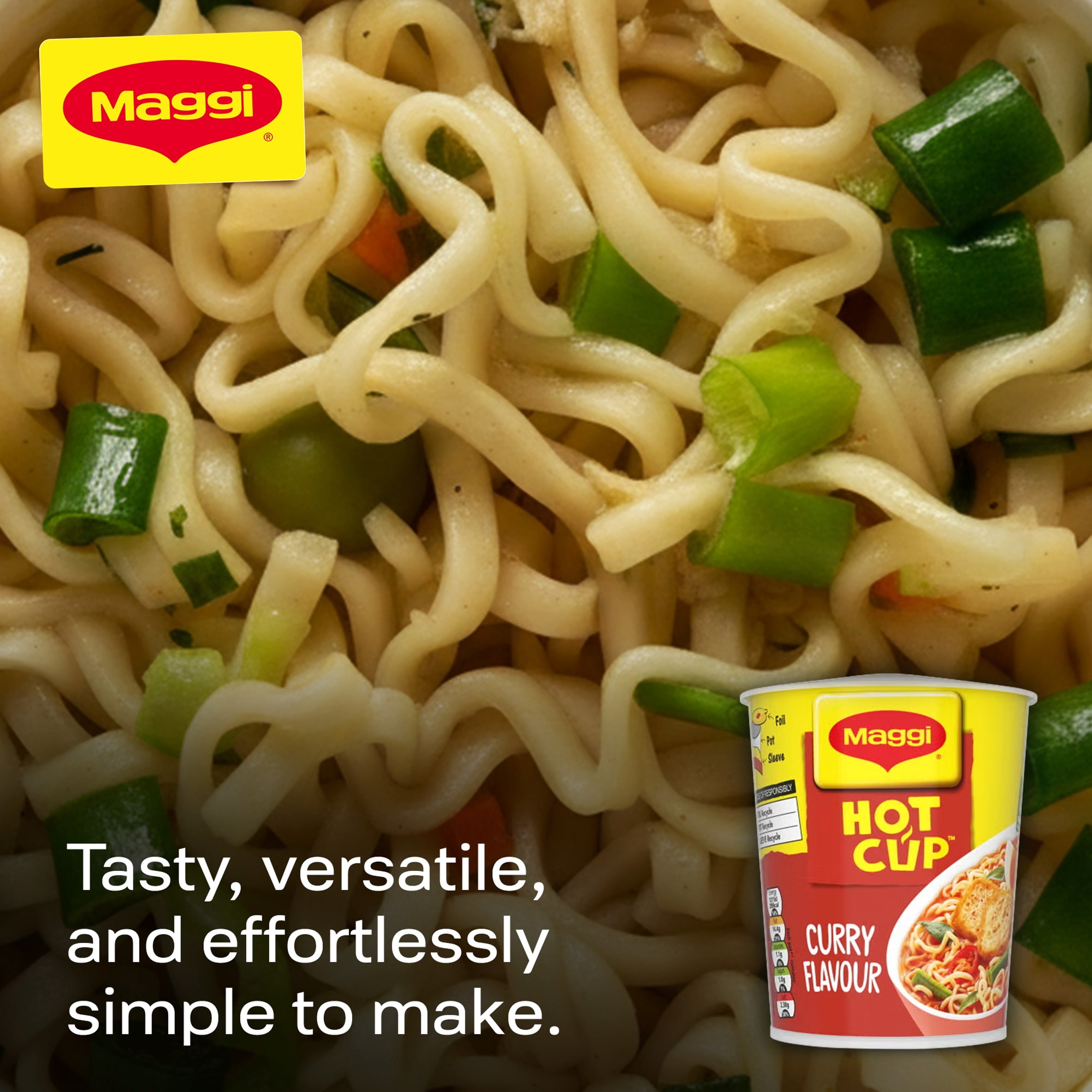 Maggi Hot Cup Noodles - Curry Flavour 59.2g thumbnail 5