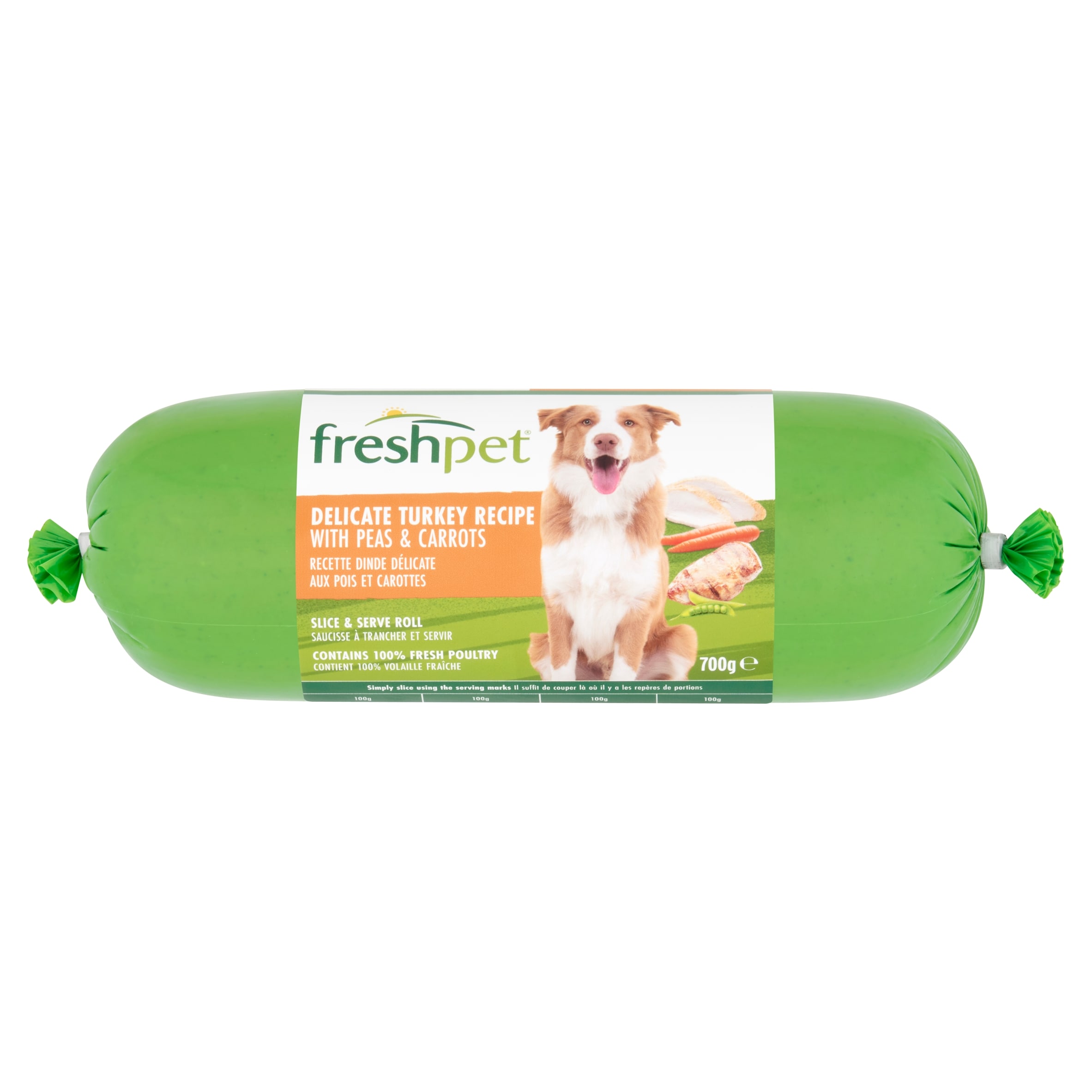 Freshpet Delicate Turkey with Peas & Carrots Fresh Dog Food Roll 700g