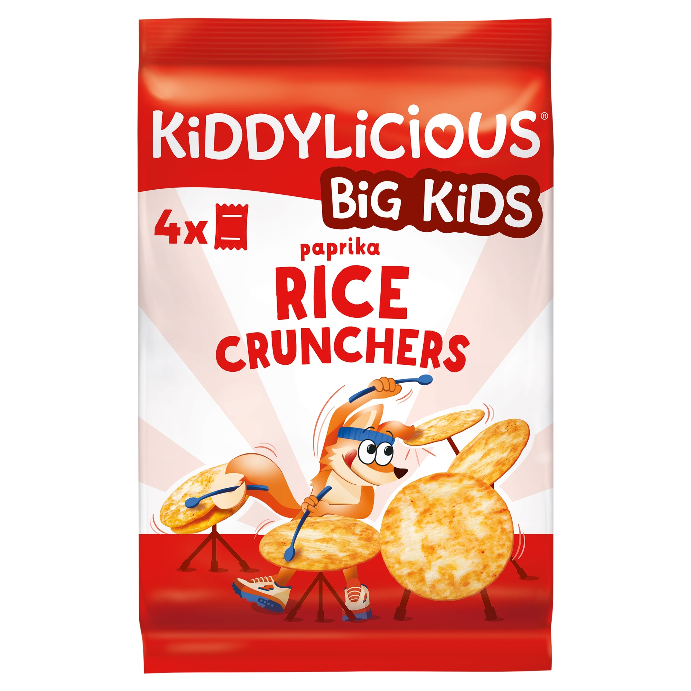 Kiddylicious Big Kids Paprika Rice Crunchers 4x15g
