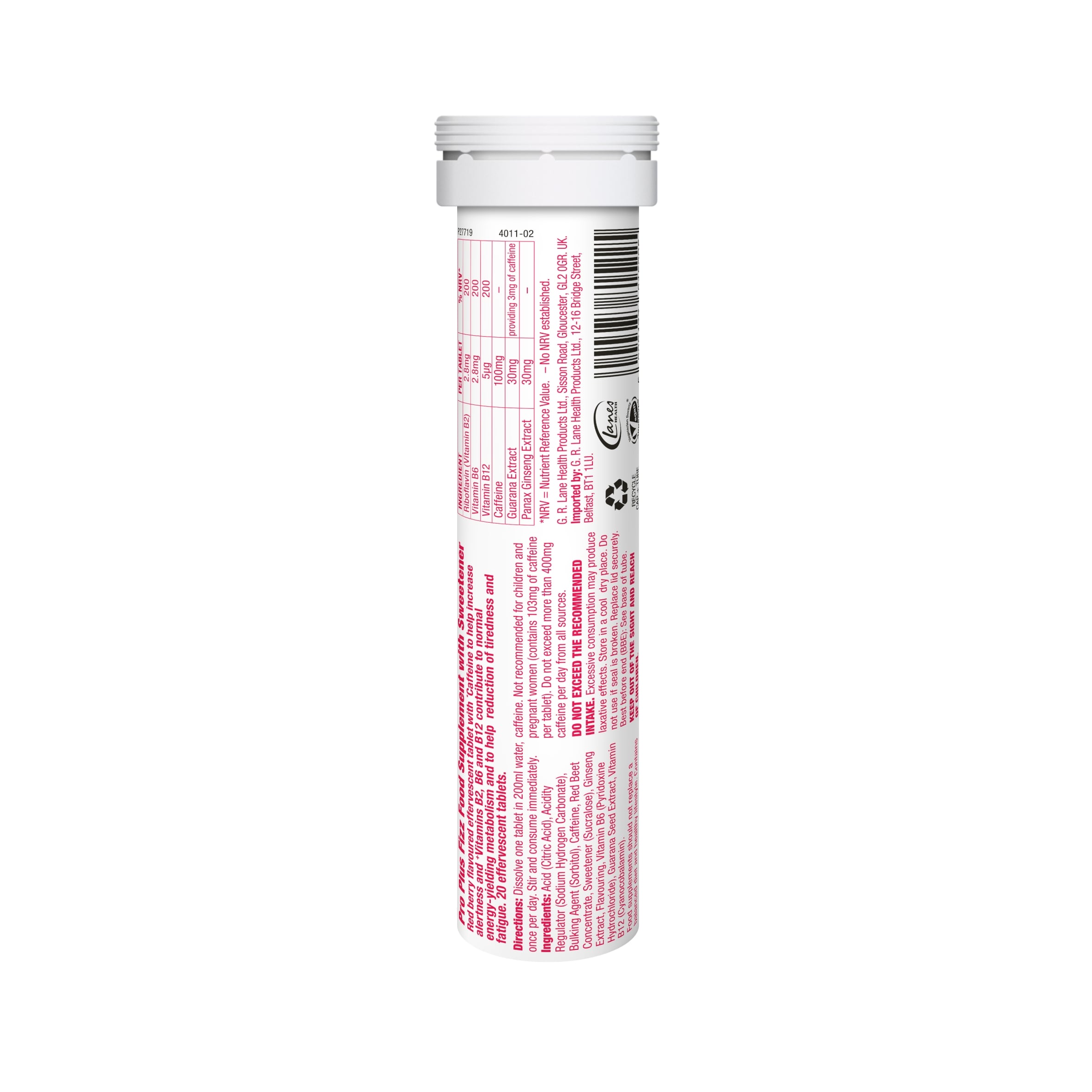 Pro Plus Fizz Effervescent Tablets - Berry 20s thumbnail 2