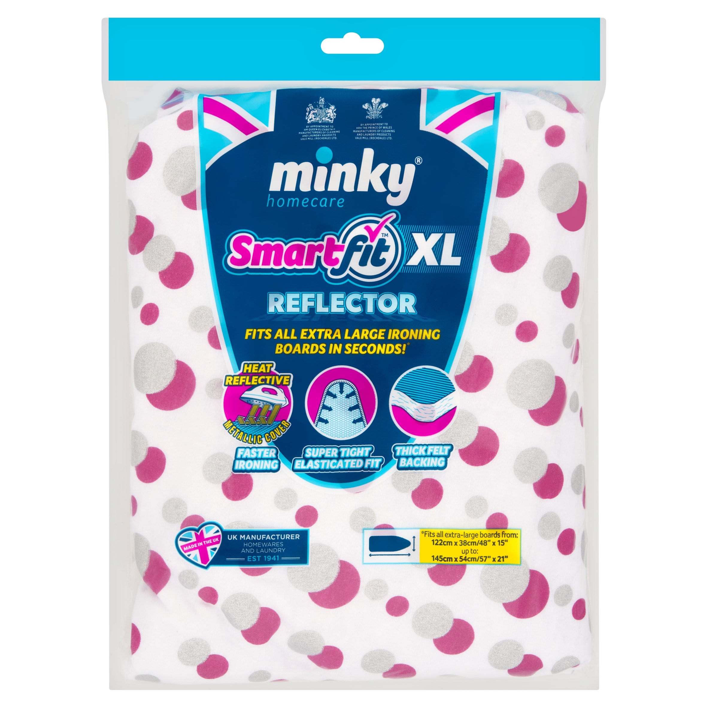 MINKY SMARTFIT XL REFLECTOR IRONING BOARD COVER