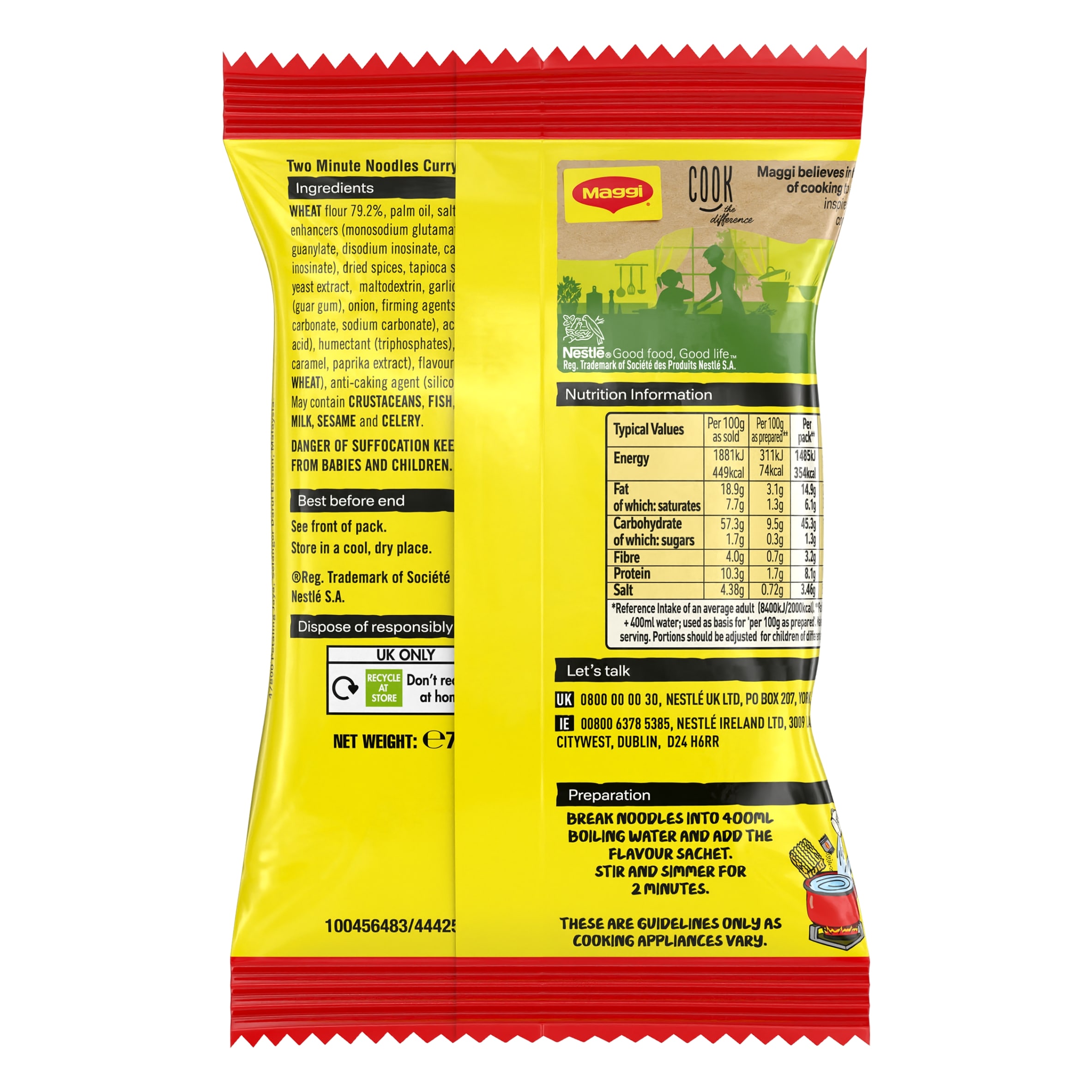 Maggi 2-Minute Instant Noodles - Curry Flavour 5x79g thumbnail 2