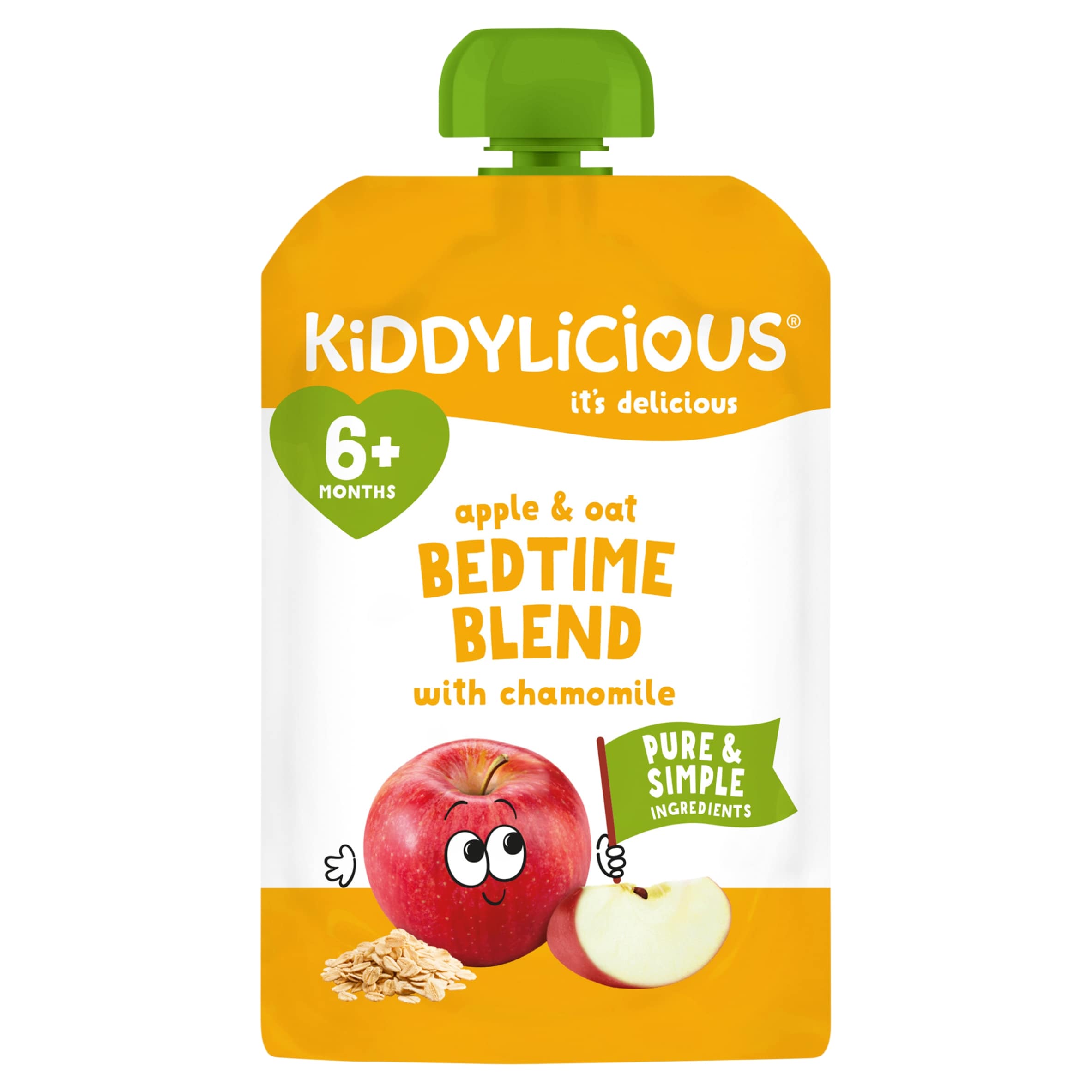 Kiddylicious Apple & Oat Bedtime Blend with Chamomile 6+ Months 100g