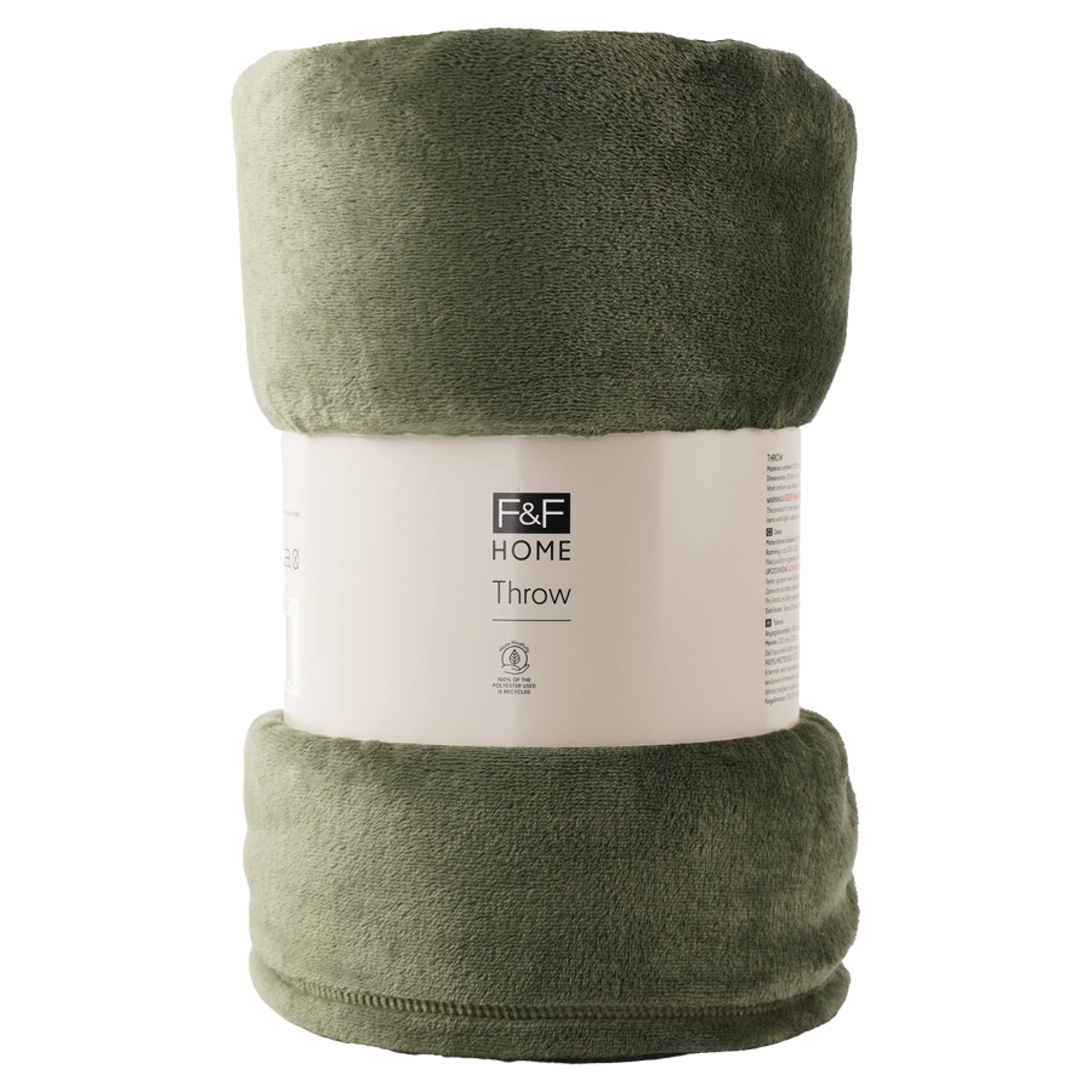 F&F Home Soft Green Oversized Super Soft Throw