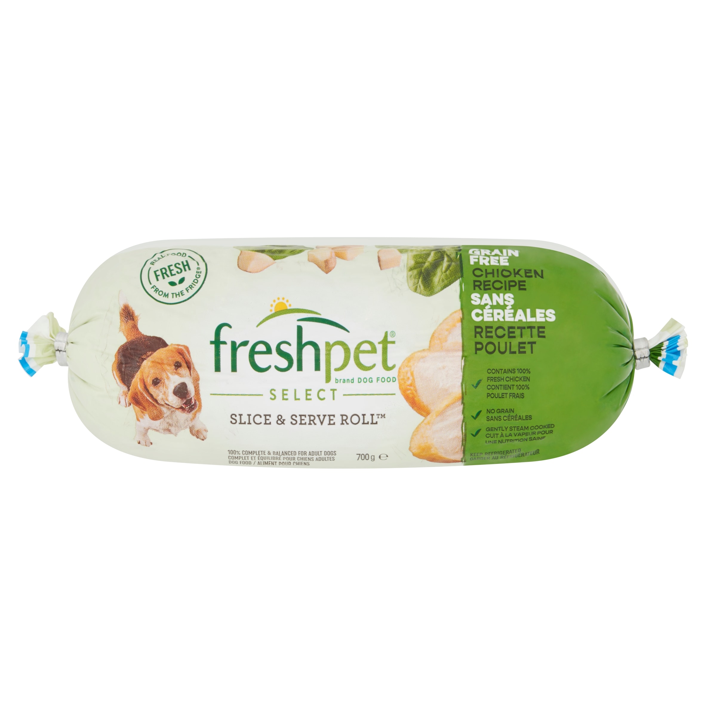 Freshpet Grain Free Chicken & Turkey with Potato & Spinach Fresh Dog Food Roll 700g