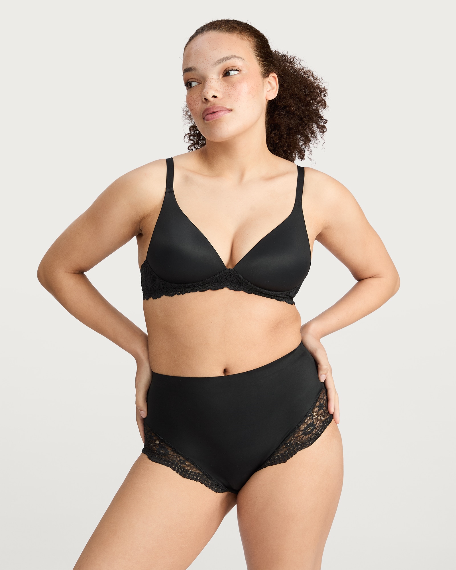 F&F 2-Pack Full Brief Lace Trim Knickers  in Black thumbnail 3