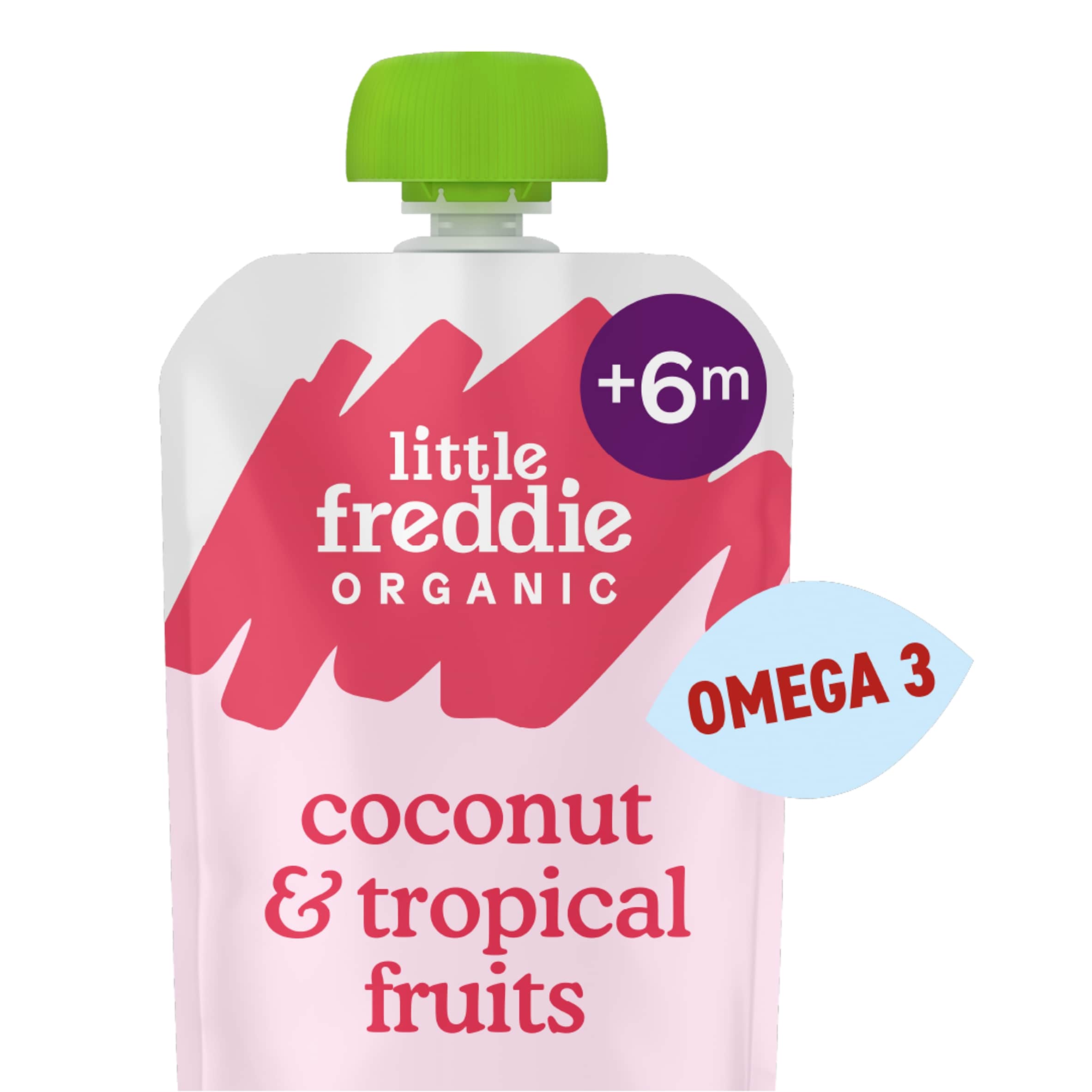 Little Freddie Organic Good for Brains Coconut & Tropical Fruits Pouch 6+ M