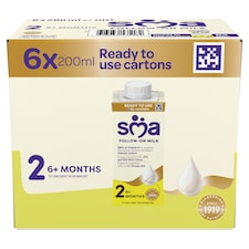 SMA Follow On Baby Milk Formula Liquid Ready to Feed 6+ months 6x200ml