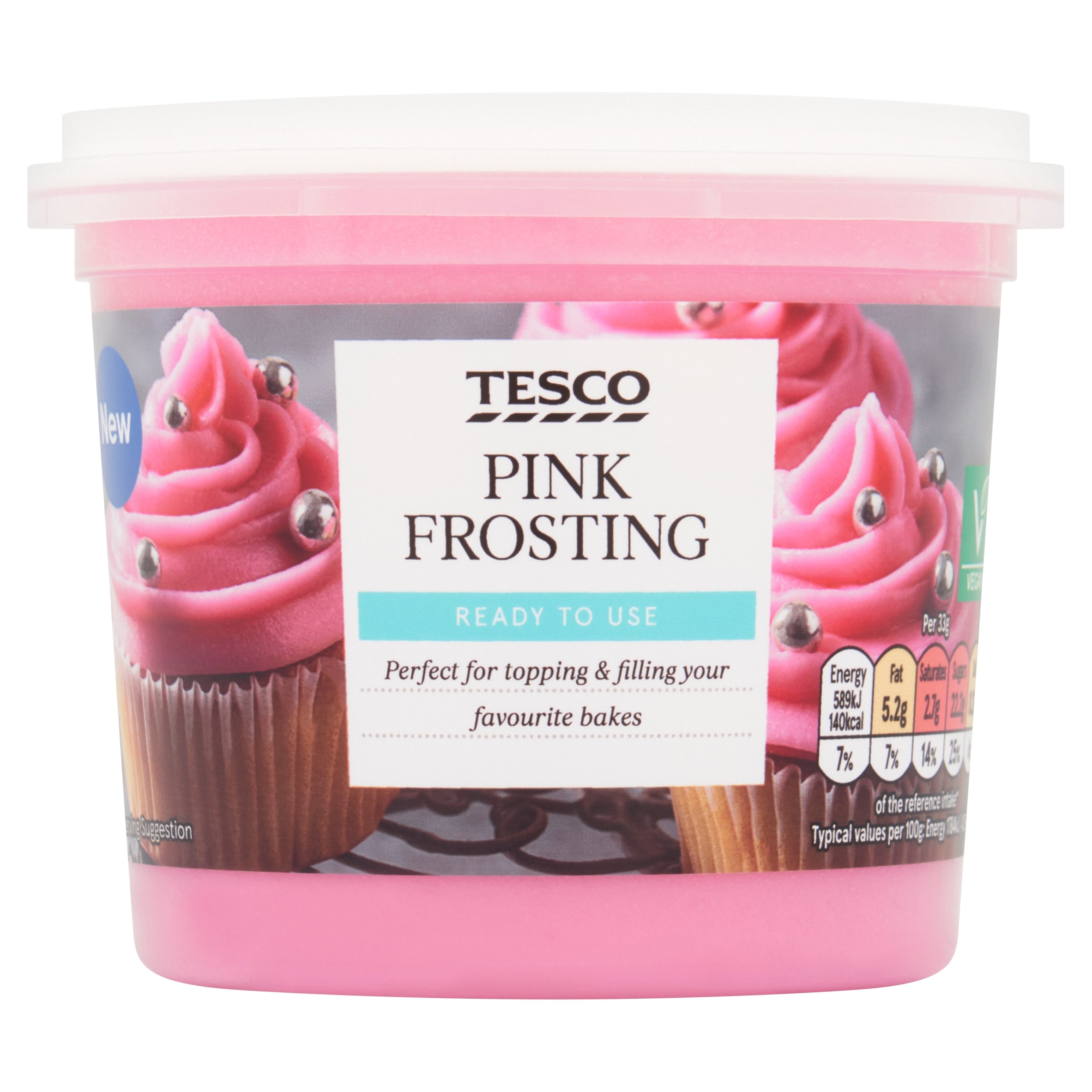 Tesco Pink Frosting 300g
