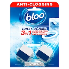 Bloo 2in1 Cleaning Foam Fresh Scent Toilet Blocks 2 x 50g