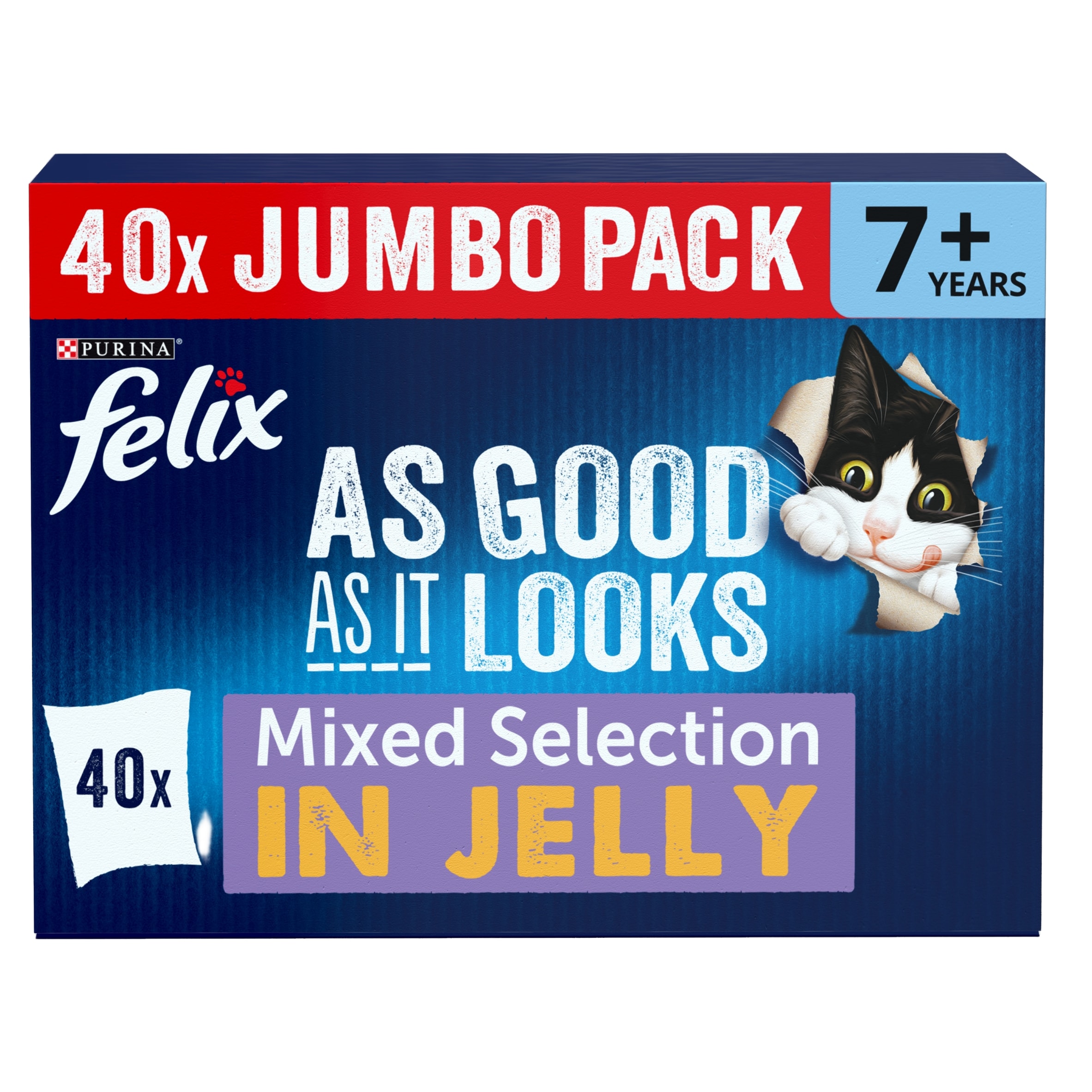 Felix As Good As it Looks Senior 7+ Mixed in Jelly Wet Cat Food
