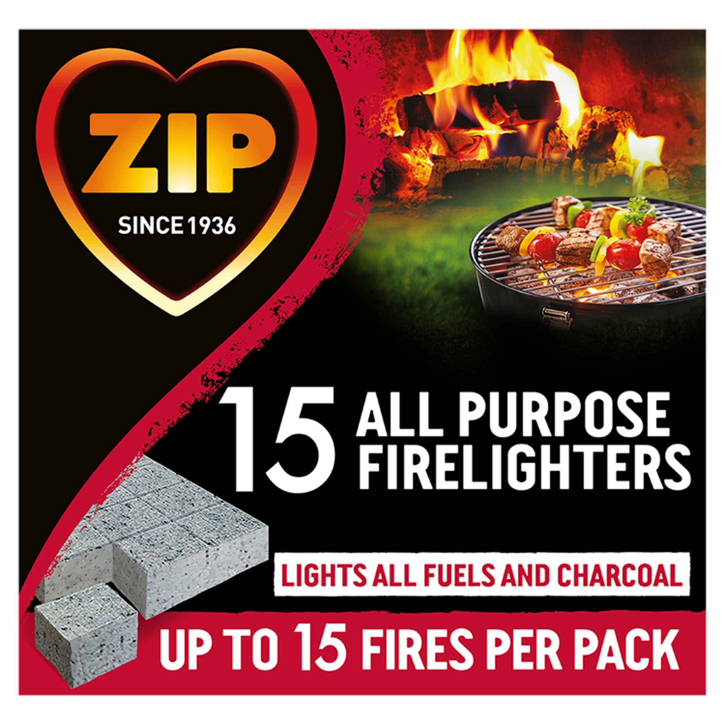 Zip All Purpose Firelighters 15 Pack