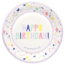 Tesco Happy Birthday Plate 23cm 10pk
