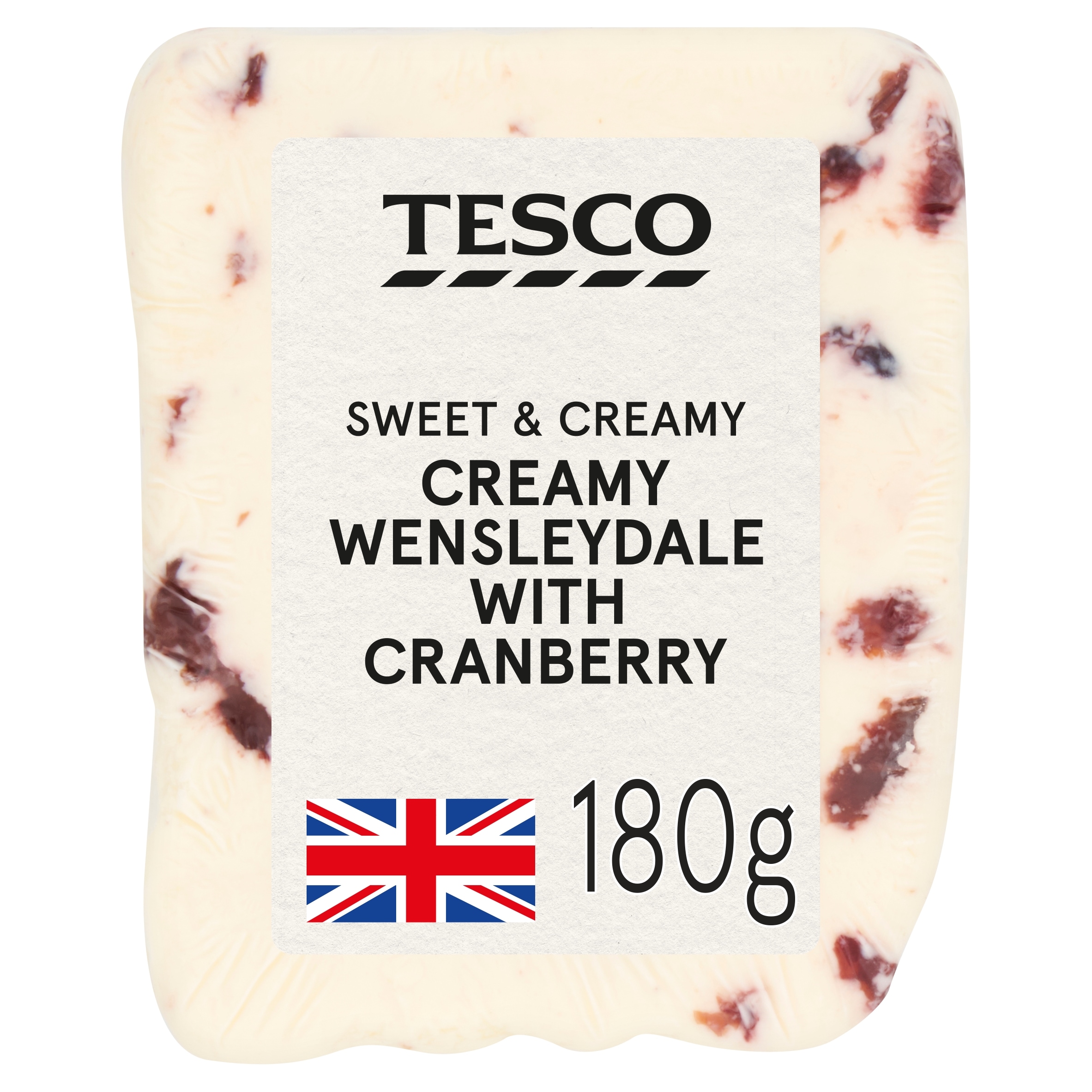 Tesco Creamy Wensleydale With Cranberry 180G