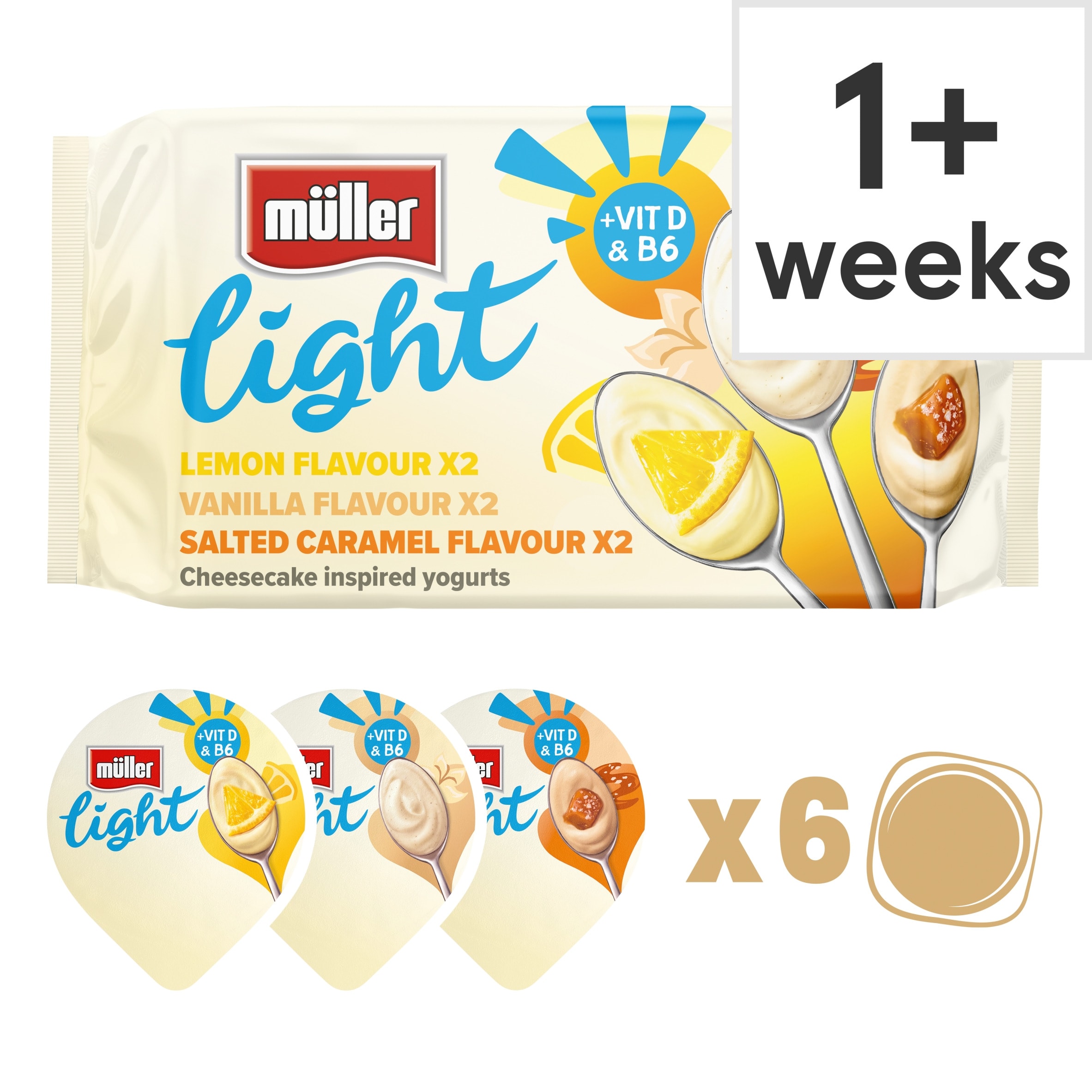 Muller Light Cheesecake Inspired Yogurt 6 x 140g (180g)