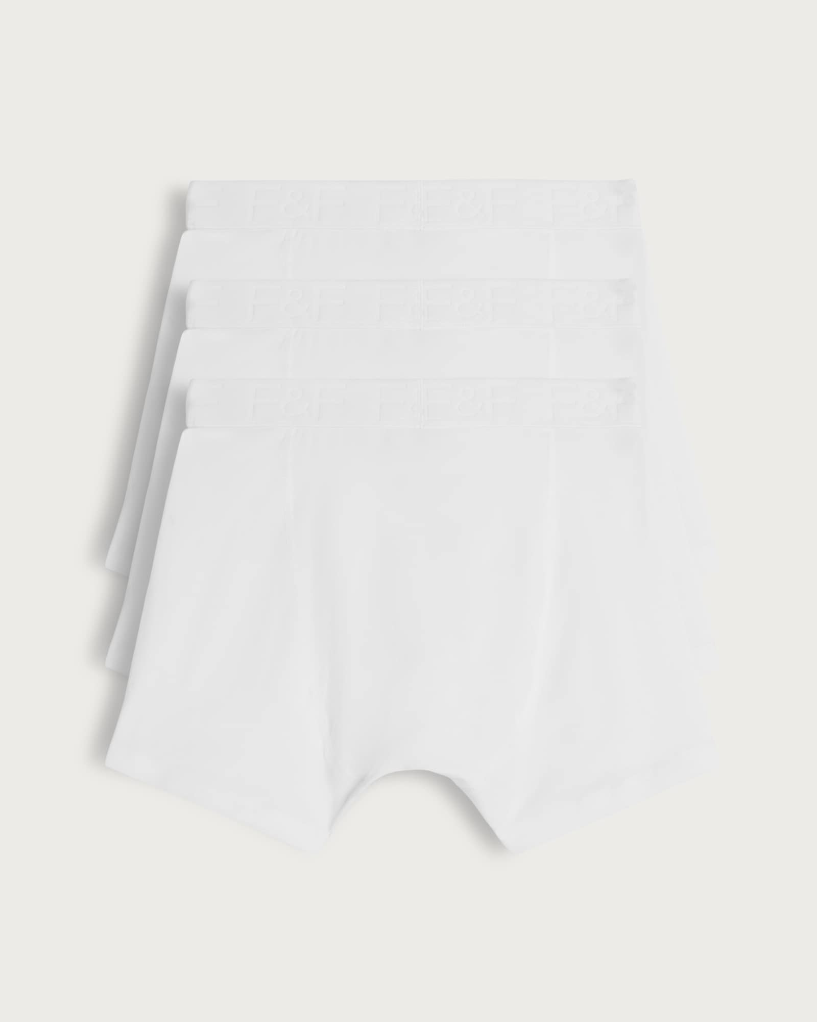 F&F 3-Pack Cotton Rich Trunks in White