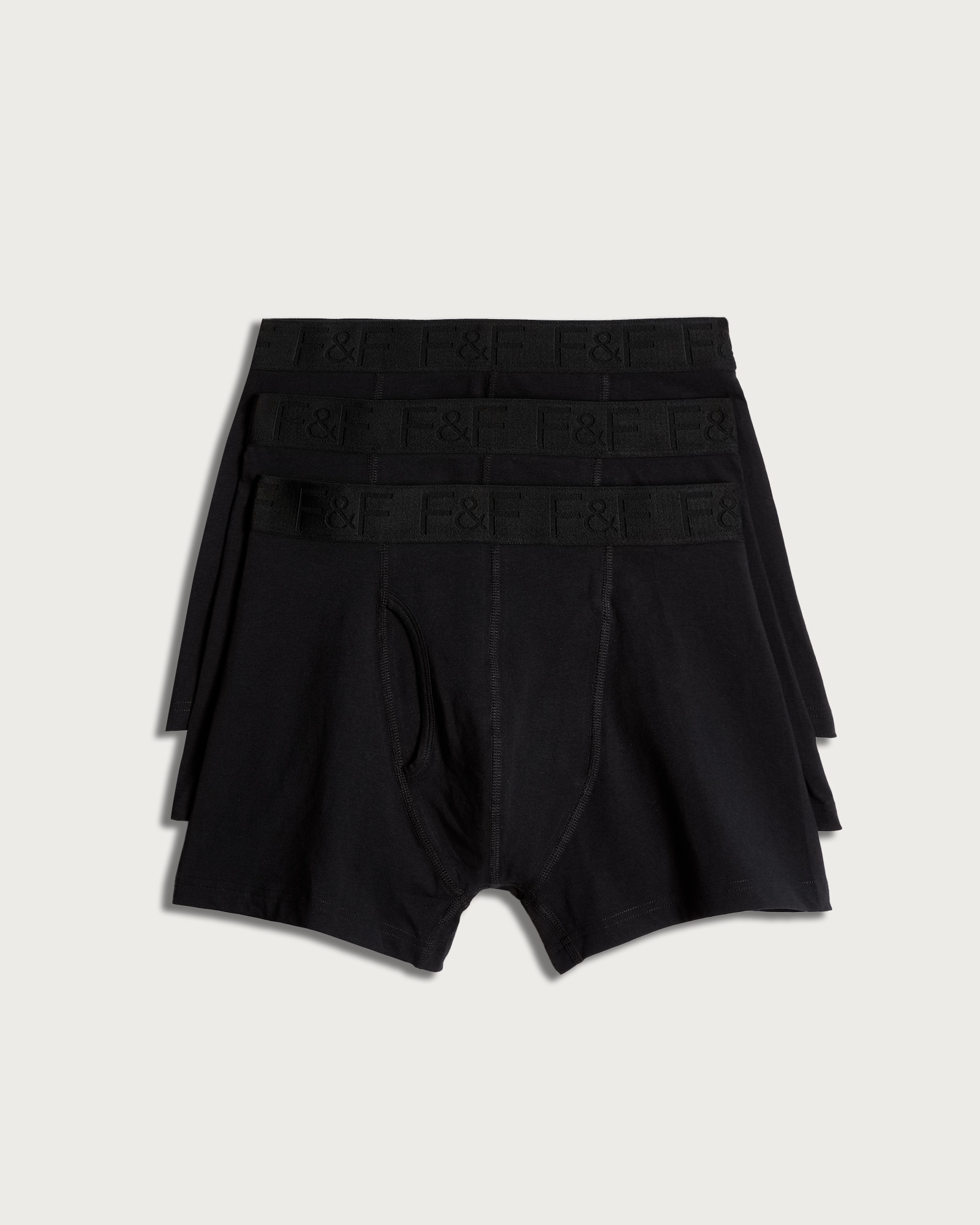 F&F 3-Pack Trunks in Black