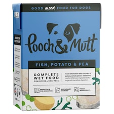 Pooch & Mutt Complete Wet Dog Food, Fish Potato & Pea 375g