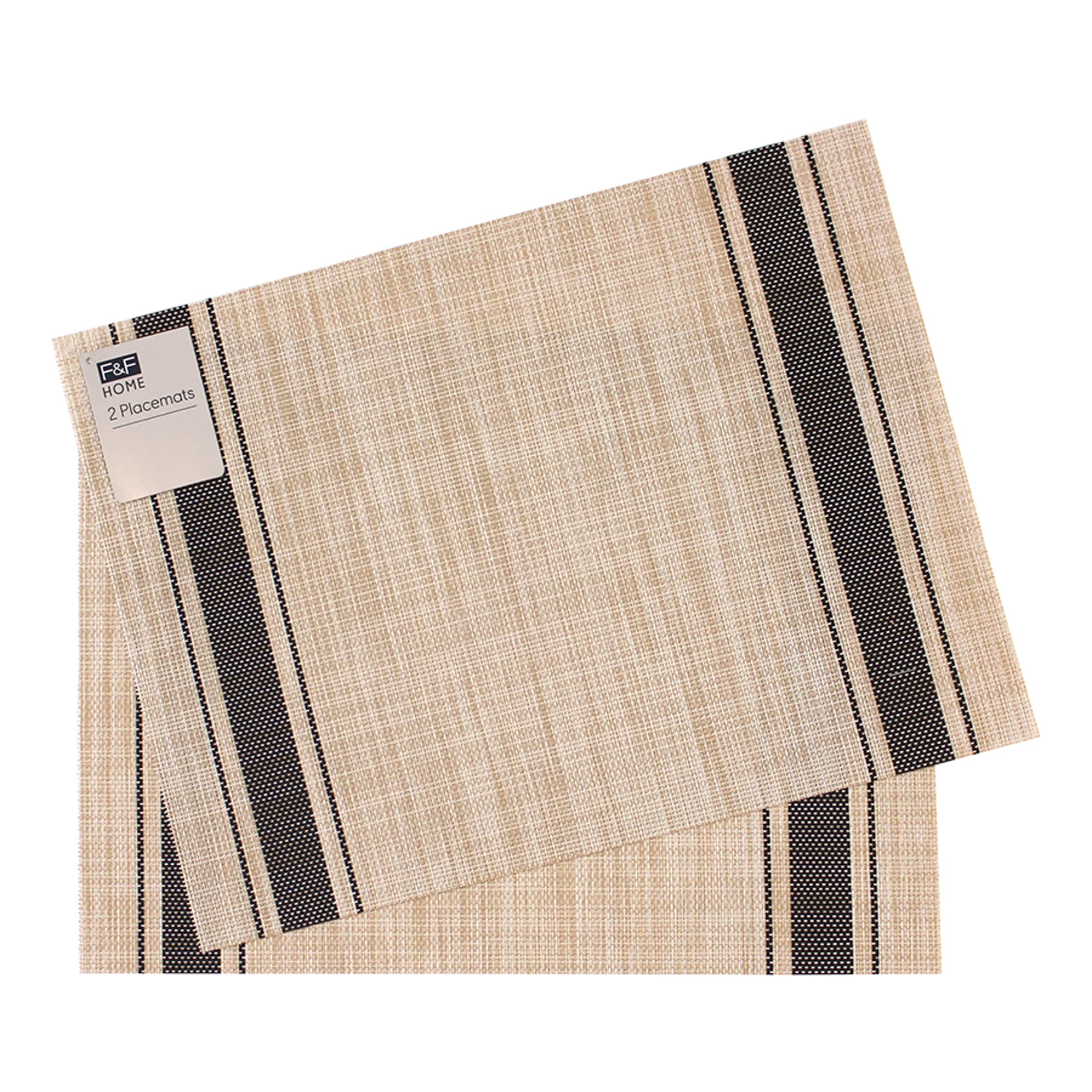F&F Home Rectangle Stripe Placemat 2 Pack