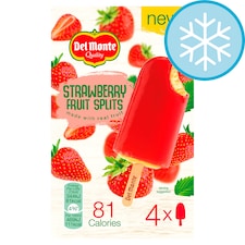 Del Monte Strawberry Fruit Splits 4 x 73ml
