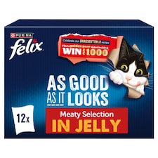 Felix As Good As it Looks Meaty Selection in Jelly Wet Cat Food 12x85g