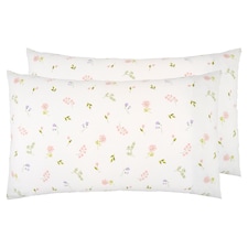 F&F Home Floral 100% Cotton Pillowcase Pair
