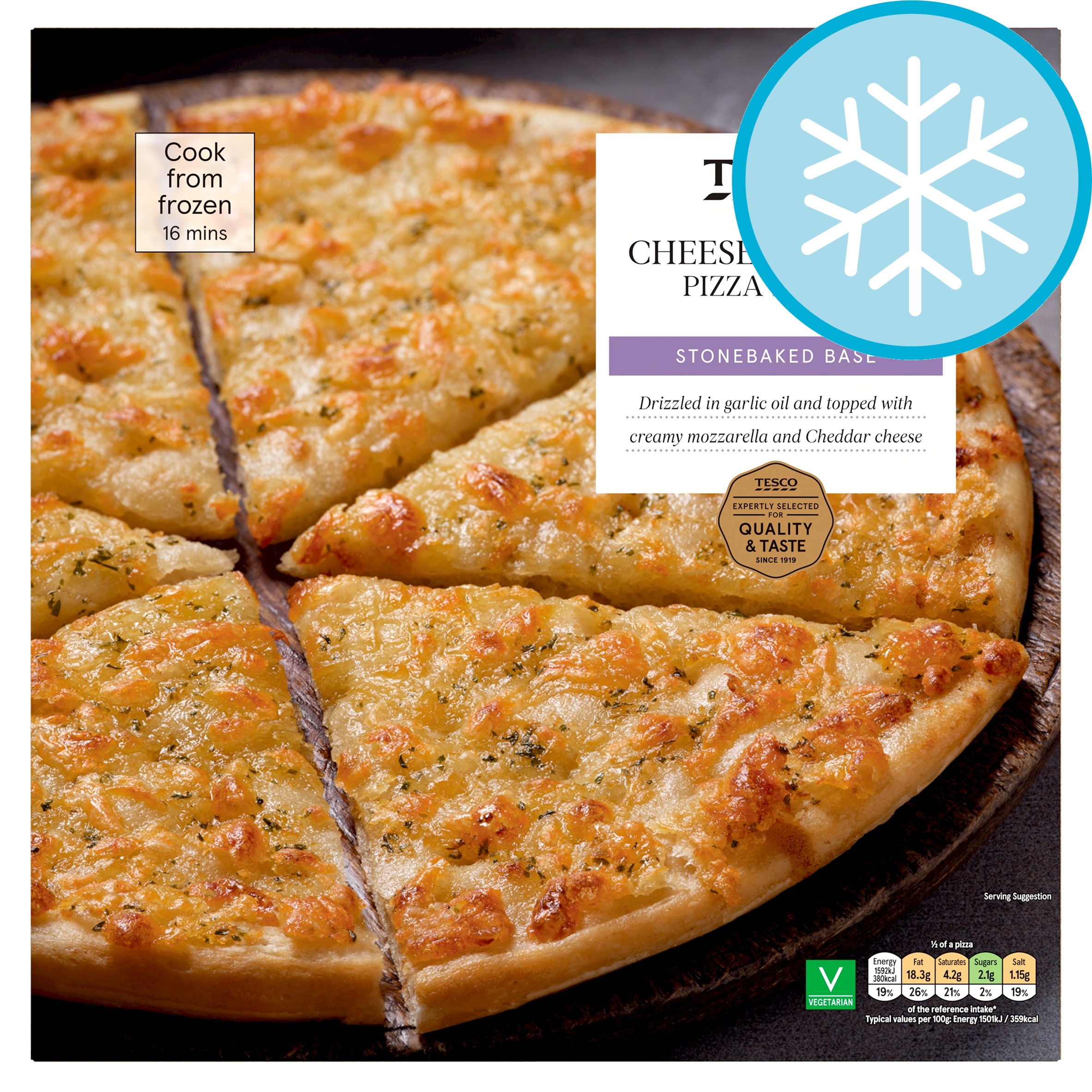 Tesco Cheese & Garlic Pizza Bread 236G