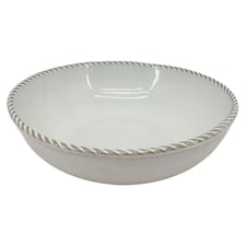 F&F Home Carrick White Large Serve Bowl