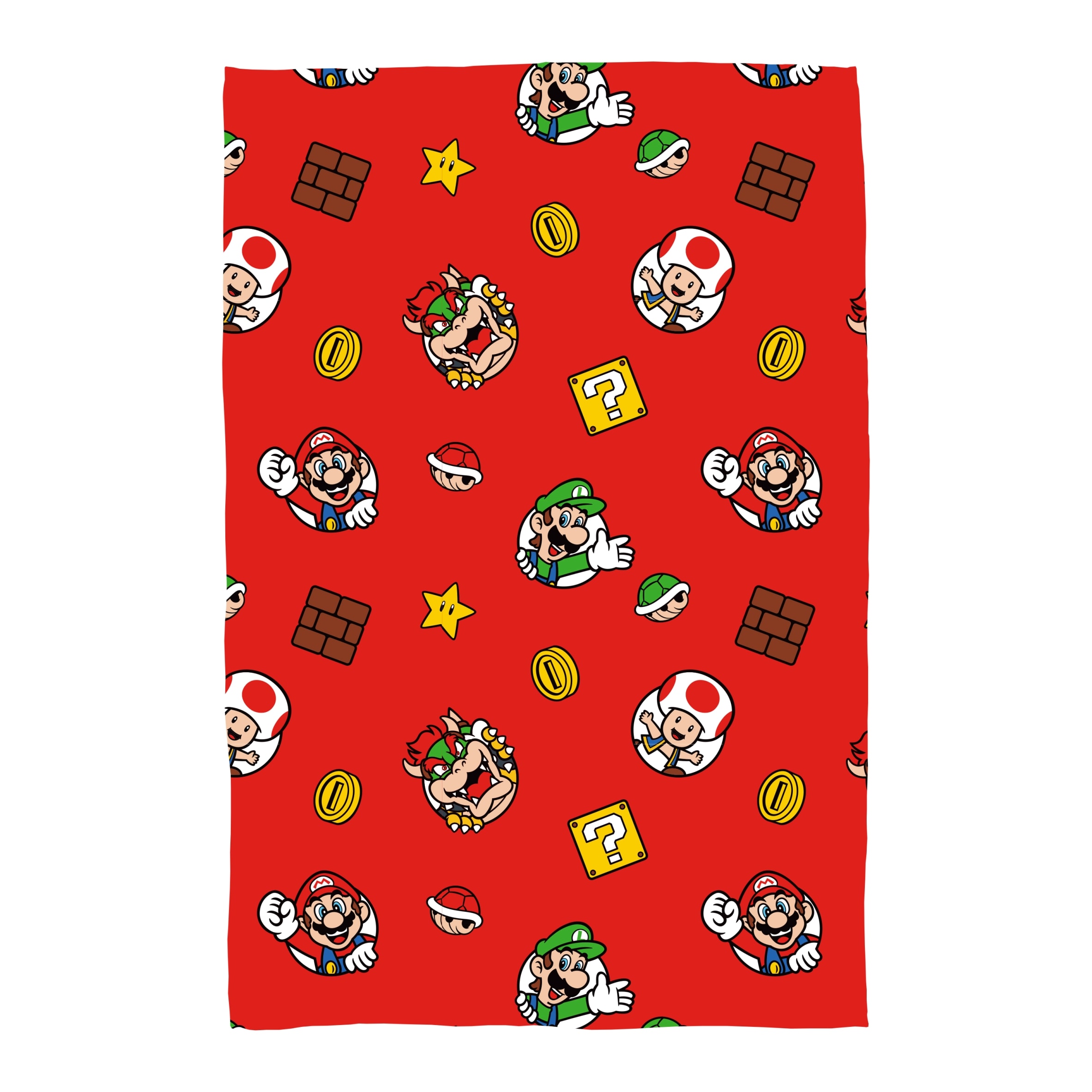 SUPER MARIO CIRCLES FLEECE BLANKET