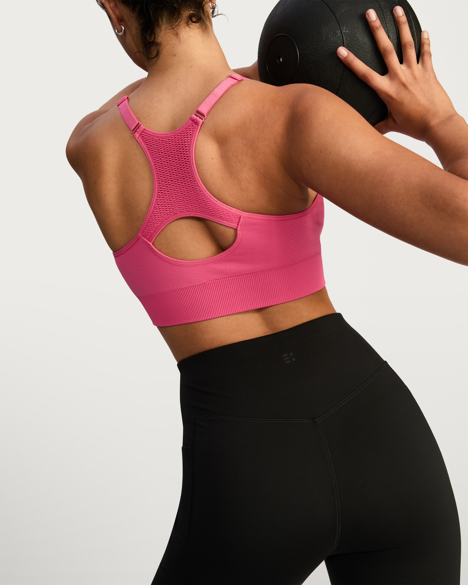 F&F Active High-Waisted Sports Leggings in Black thumbnail 3