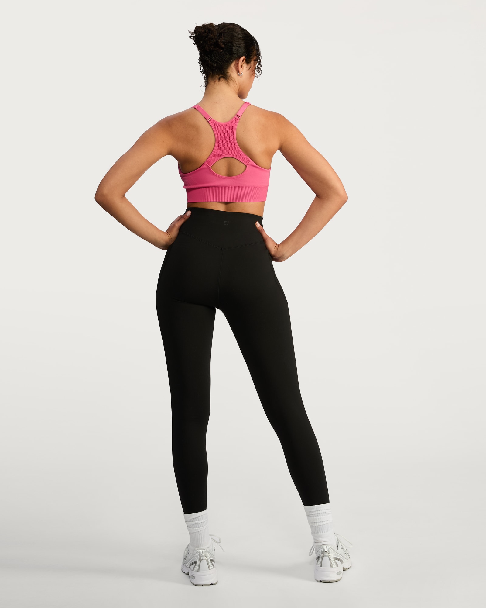 F&F Active High-Waisted Sports Leggings in Black thumbnail 4